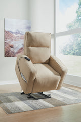 Starganza Taupe Power Lift Recliner from Ashley - Luna Furniture