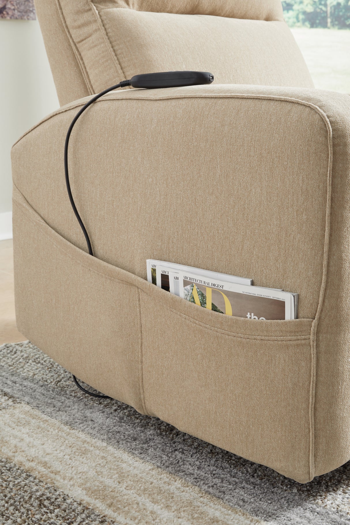 Starganza Taupe Power Lift Recliner from Ashley - Luna Furniture