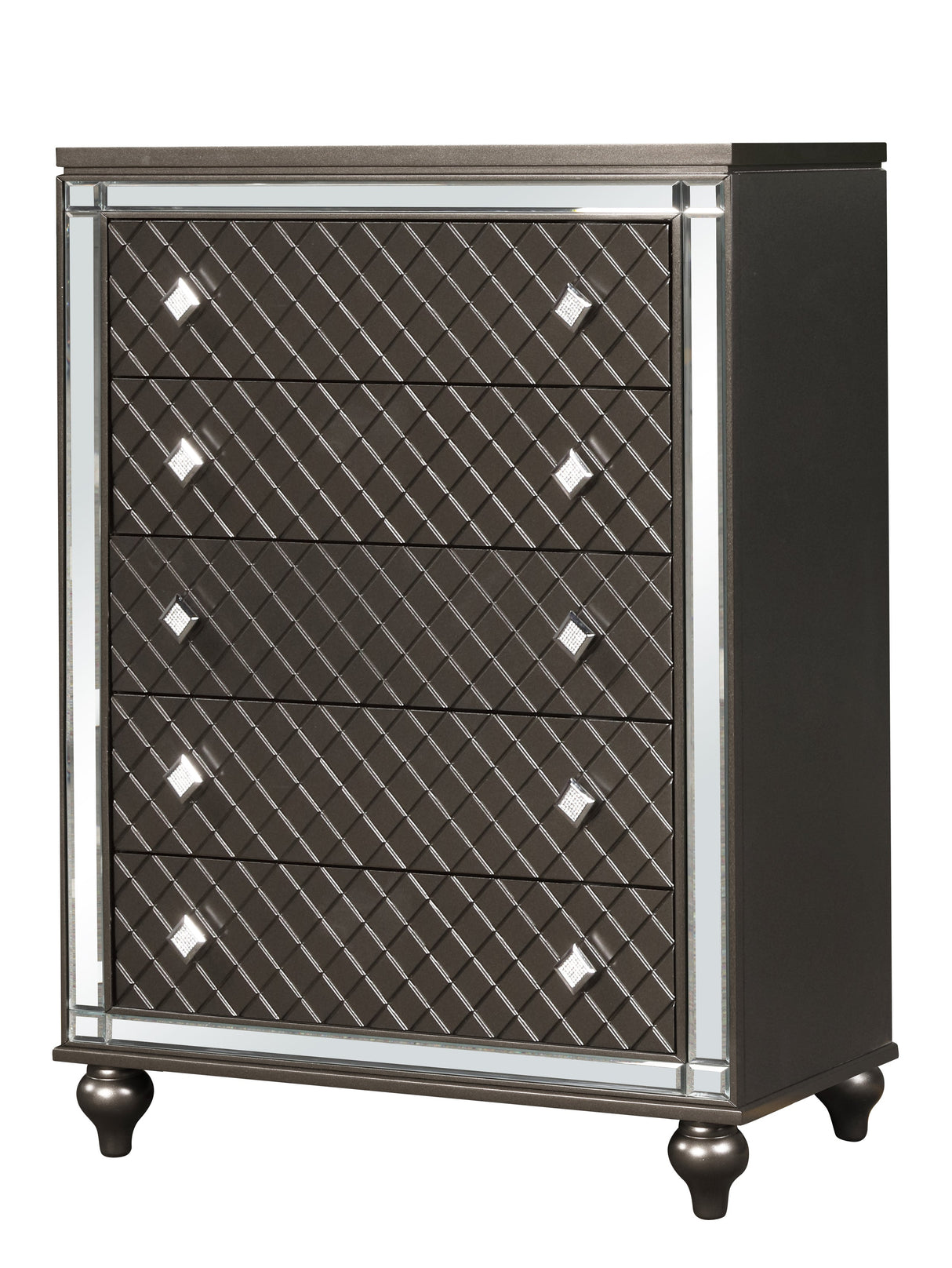 Stars Charcoal LED 5-Piece Queen Bedroom Set from Happy Homes - Luna Furniture