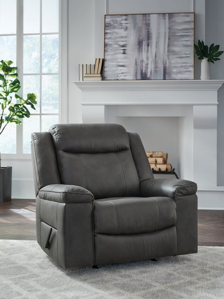 Status Check Shadow Recliner from Ashley - Luna Furniture