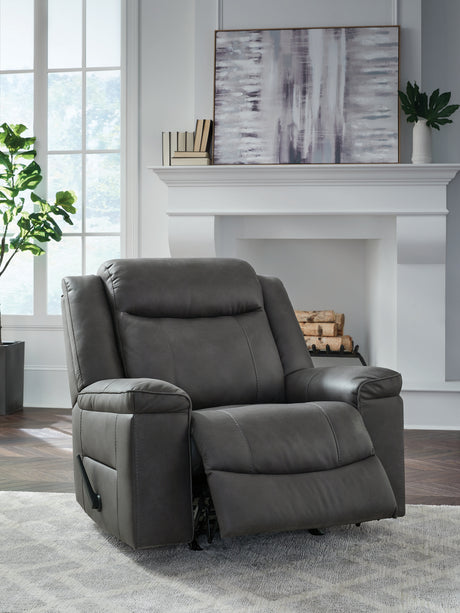 Status Check Shadow Recliner from Ashley - Luna Furniture