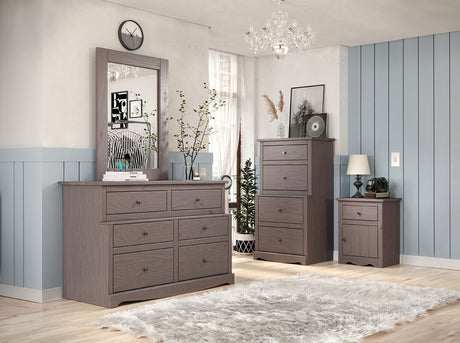 Stavros Gray Nightstand from Furniture of America - Luna Furniture