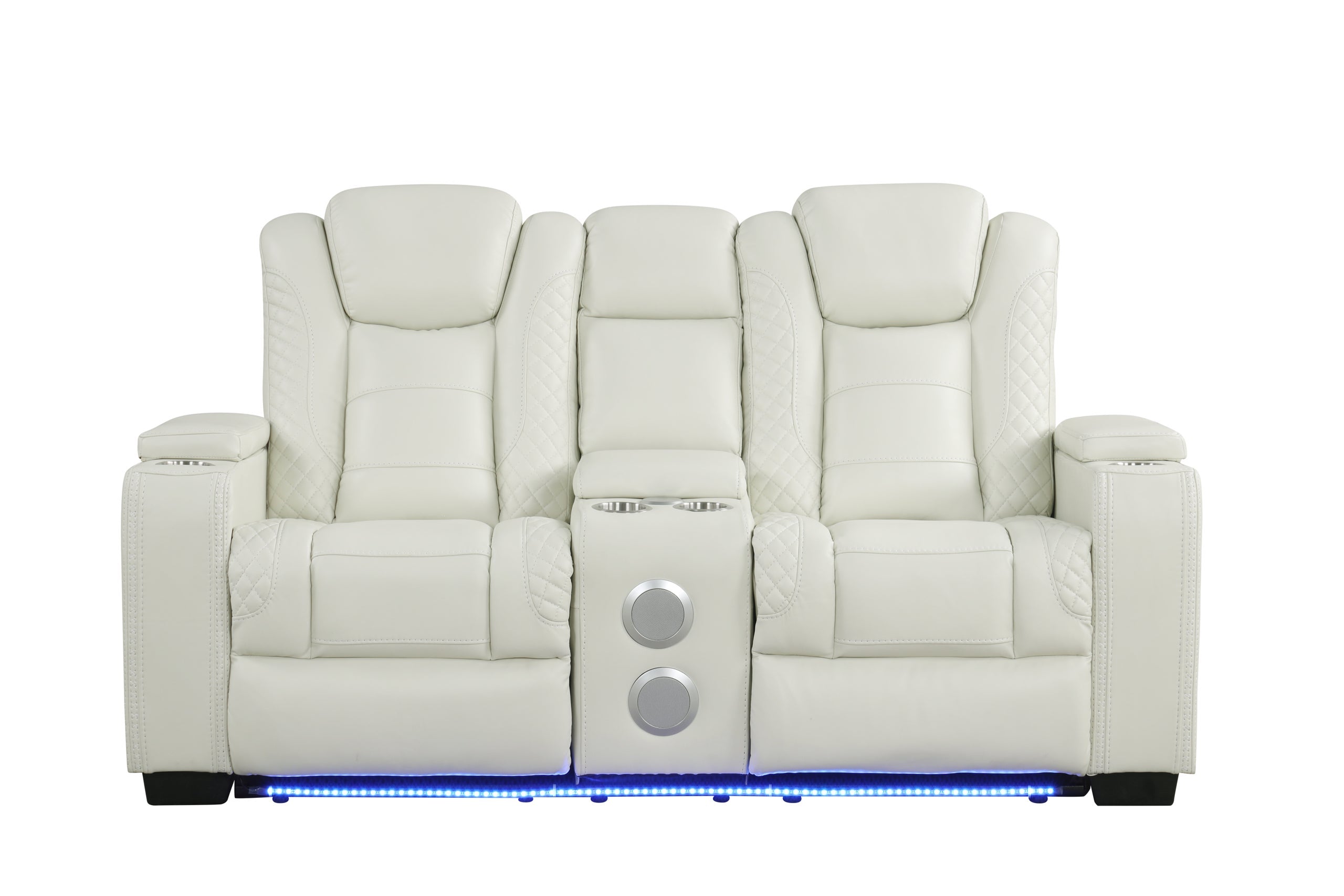 Stefano White 3-Piece Reclining Living Room Set – Luna Furniture