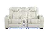 Stefano White 3-Piece Reclining Living Room Set from Happy Homes - Luna Furniture
