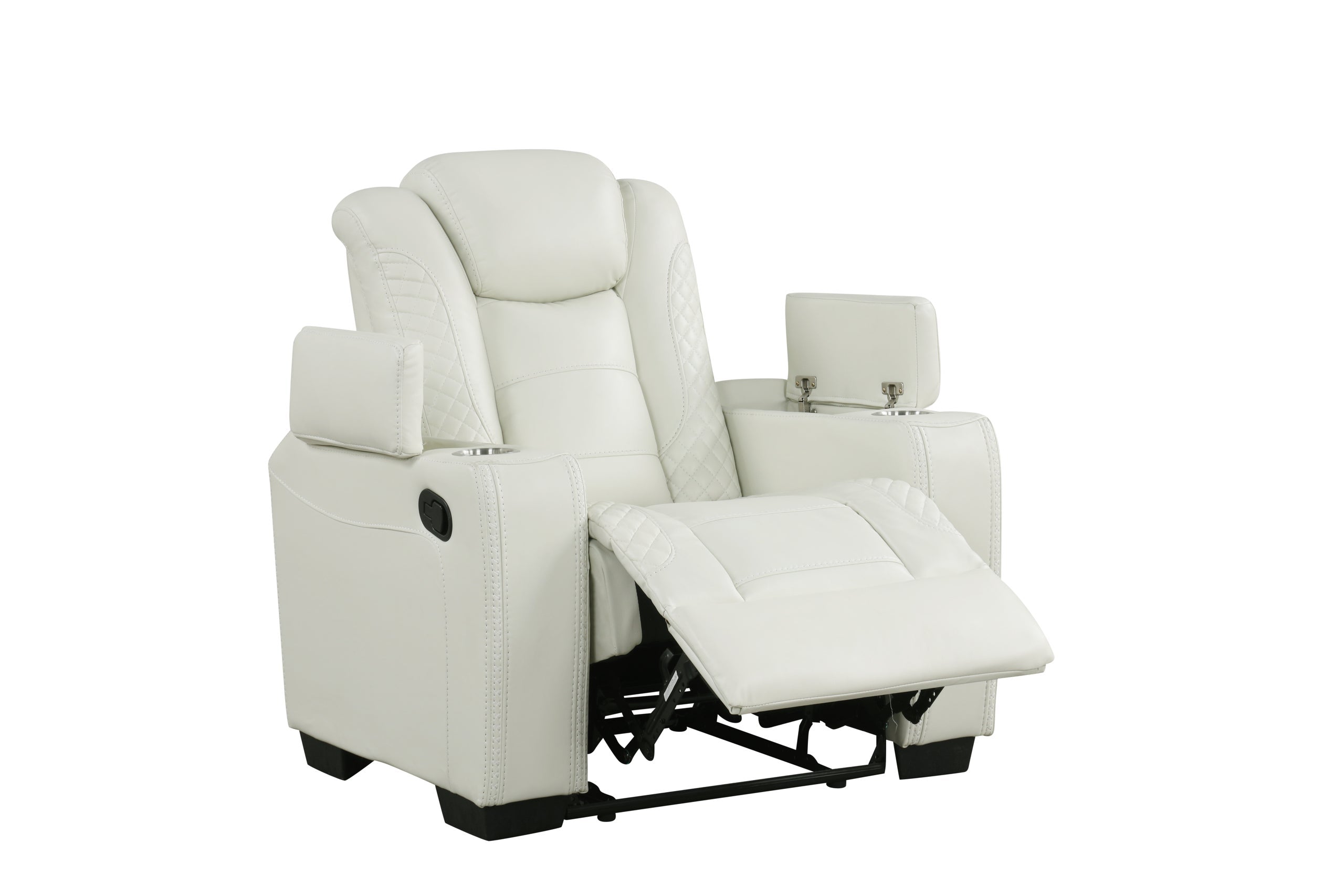 Stefano White 3-Piece Reclining Living Room Set – Luna Furniture