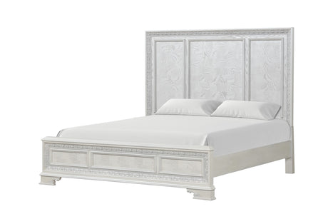Stella Mia Creamy White King Bed from Furniture of America - Luna Furniture
