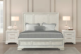 Stella Mia Creamy White King Bed from Furniture of America - Luna Furniture
