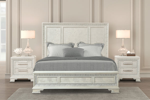 Stella Mia Creamy White King Bed