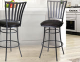 Stellan Gunmetal/Midnight 30″ Bar Stool, Swivel from Steve Silver - Luna Furniture