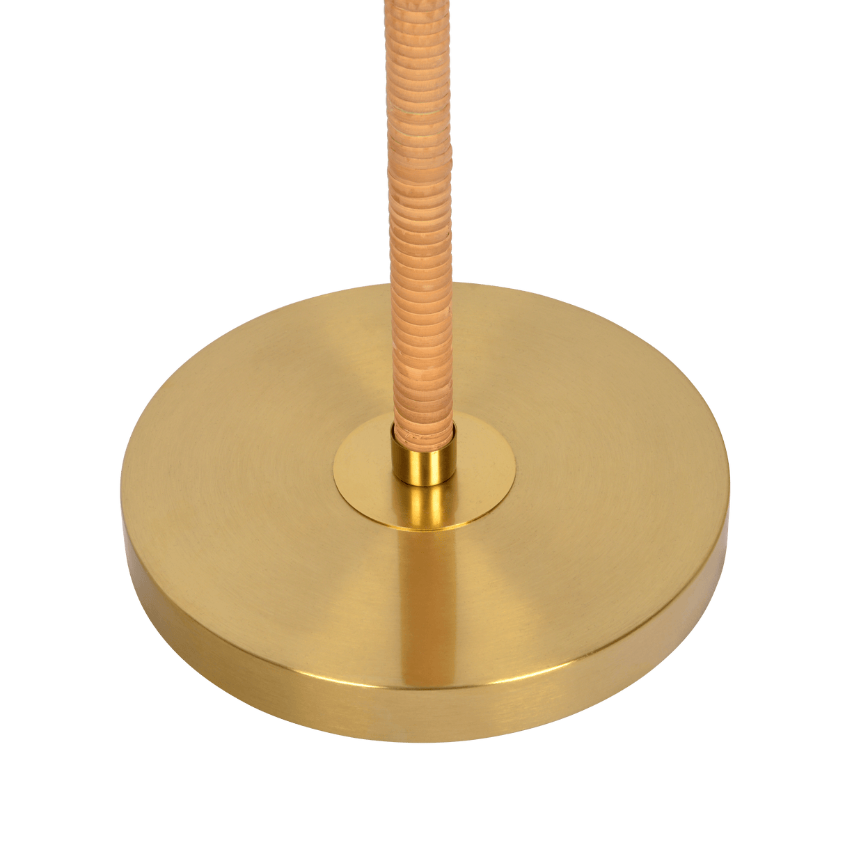 Stellar Gold Brass Metal and White Linen Shade Floor Lamp, image size:1214x1214