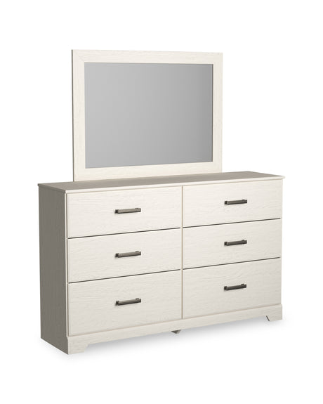 Stelsie White Dresser and Mirror from Ashley - Luna Furniture
