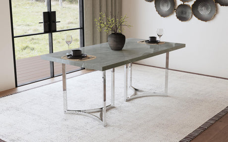 Sterling Gray Rectangular Faux Marble Dining Table from Coaster - Luna Furniture