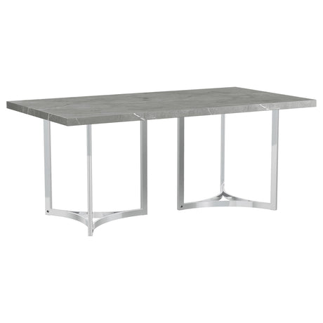 Sterling Gray Rectangular Faux Marble Dining Table from Coaster - Luna Furniture