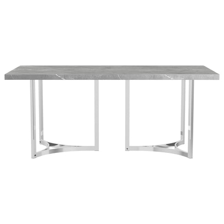Sterling Gray Rectangular Faux Marble Dining Table from Coaster - Luna Furniture