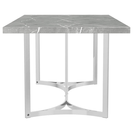 Sterling Gray Rectangular Faux Marble Dining Table from Coaster - Luna Furniture