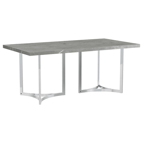 Sterling Gray Rectangular Faux Marble Dining Table from Coaster - Luna Furniture