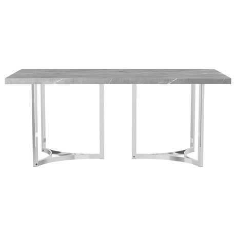 Sterling Gray Rectangular Faux Marble Dining Table from Coaster - Luna Furniture