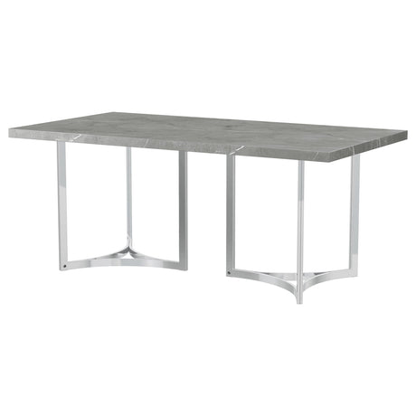 Sterling Gray Rectangular Faux Marble Dining Table from Coaster - Luna Furniture