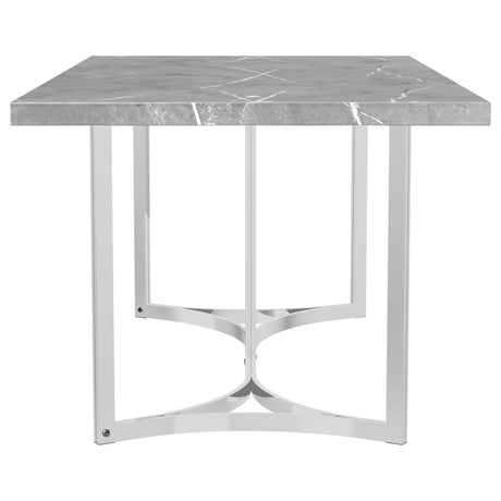 Sterling Gray Rectangular Faux Marble Dining Table from Coaster - Luna Furniture
