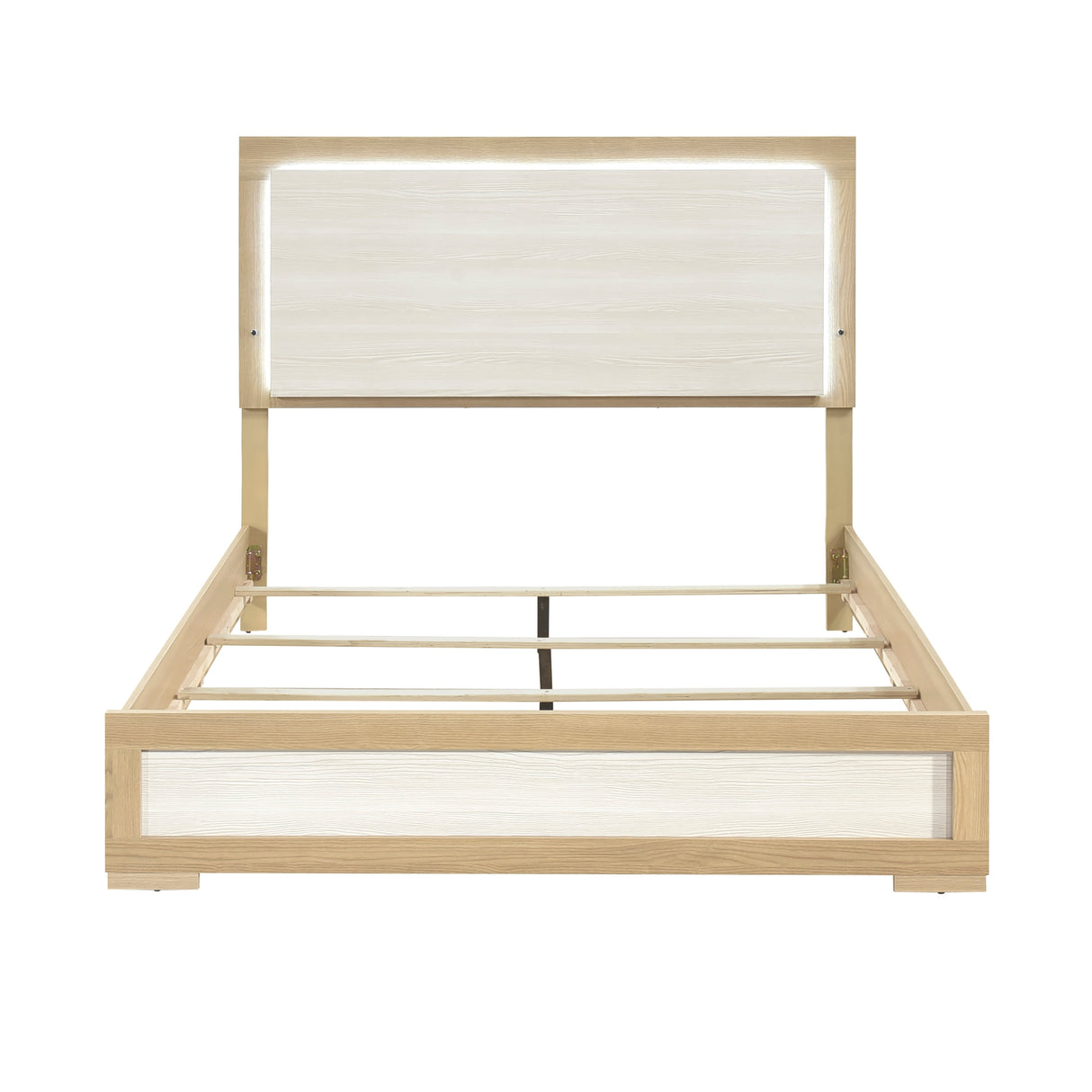 Sterling Natural/White LED Full Bed from Homelegance - Luna Furniture