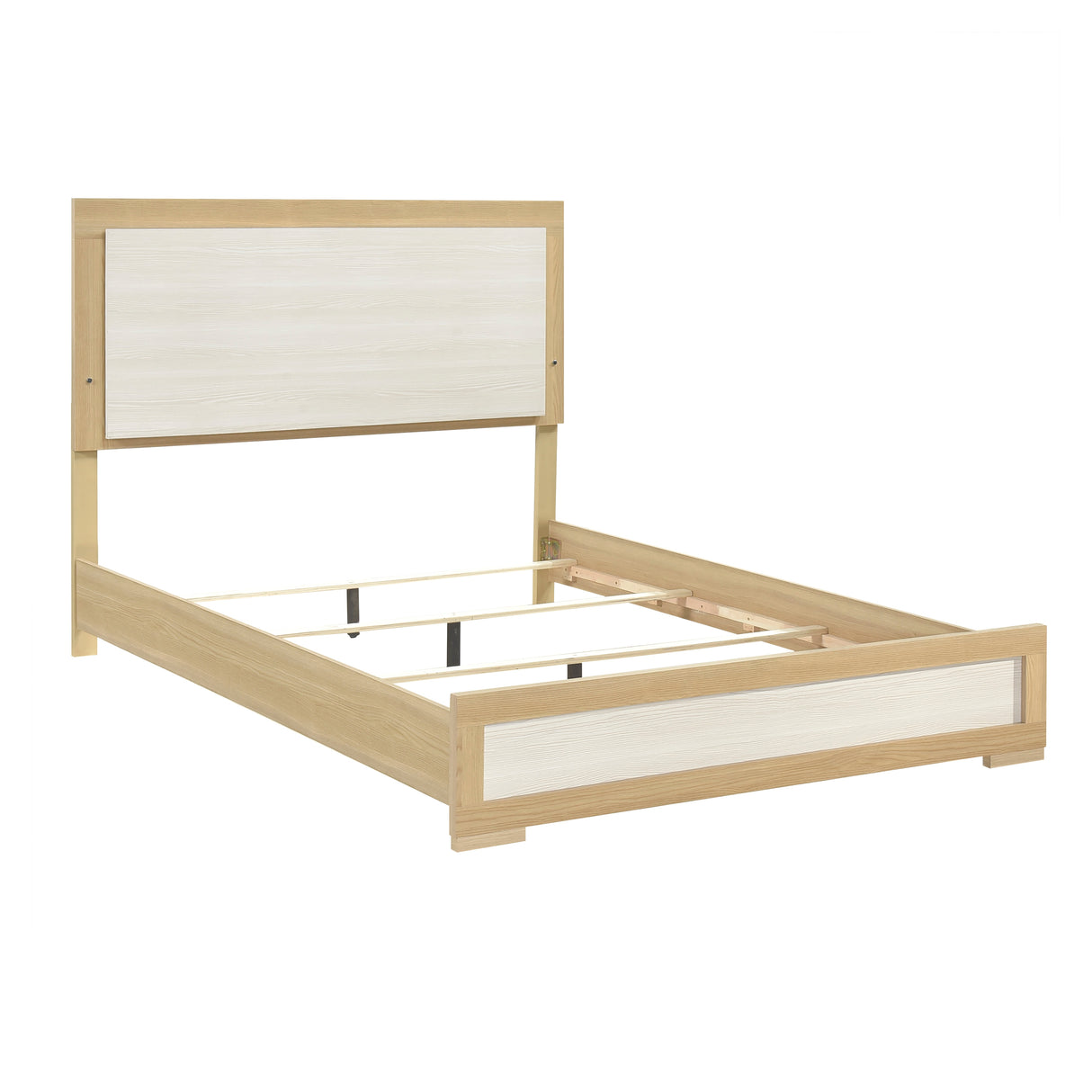 Sterling Natural/White LED Queen Bed from Homelegance - Luna Furniture