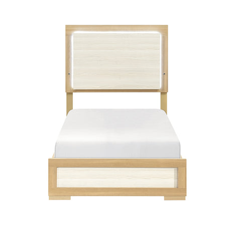 Sterling Natural/White LED Youth Bedroom Set from Homelegance - Luna Furniture