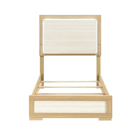 Sterling Natural/White LED Youth Bedroom Set from Homelegance - Luna Furniture