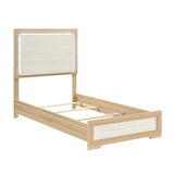 Sterling Natural/White LED Twin Bed from Homelegance - Luna Furniture