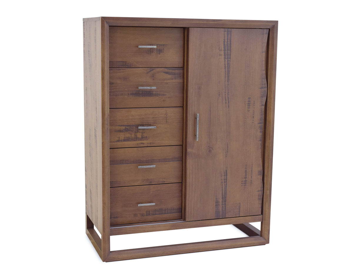Lofton Distressed Mocha Gentleman's Chest from Steve Silver - Luna Furniture
