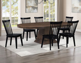 Vaughn 5-Piece 60-96″ w/2-18 Leaves Dining Set, Coffee & Black Finish from Steve Silver - Luna Furniture