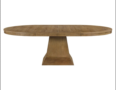 Vaughn 5-Piece 60-96″ w/2-18 Leaves Dining Set, Driftwood & Black Finish from Steve Silver - Luna Furniture