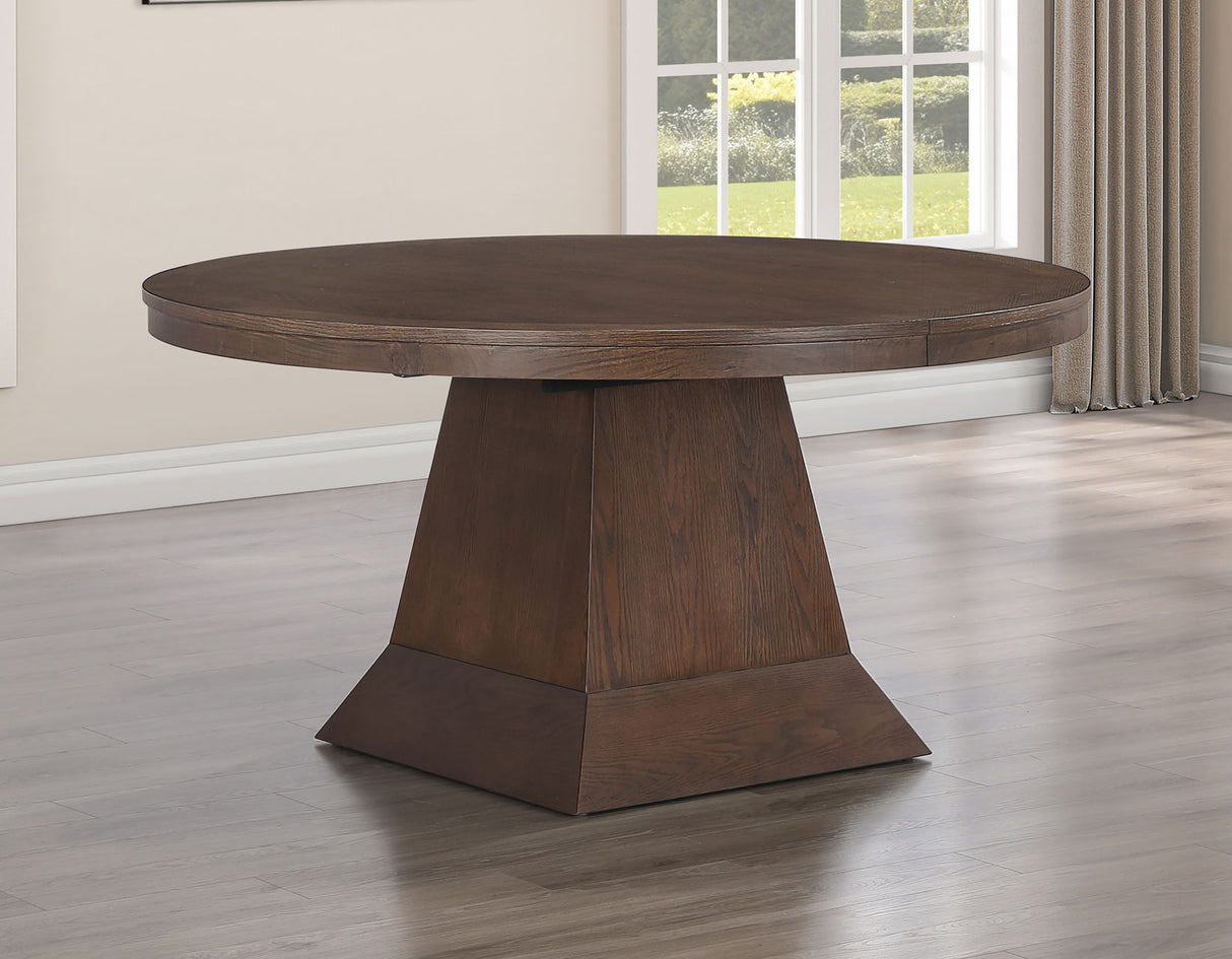 Vaughn 5-Piece 60-96″ w/2-18 Leaves Dining Set, Coffee & Black Finish from Steve Silver - Luna Furniture