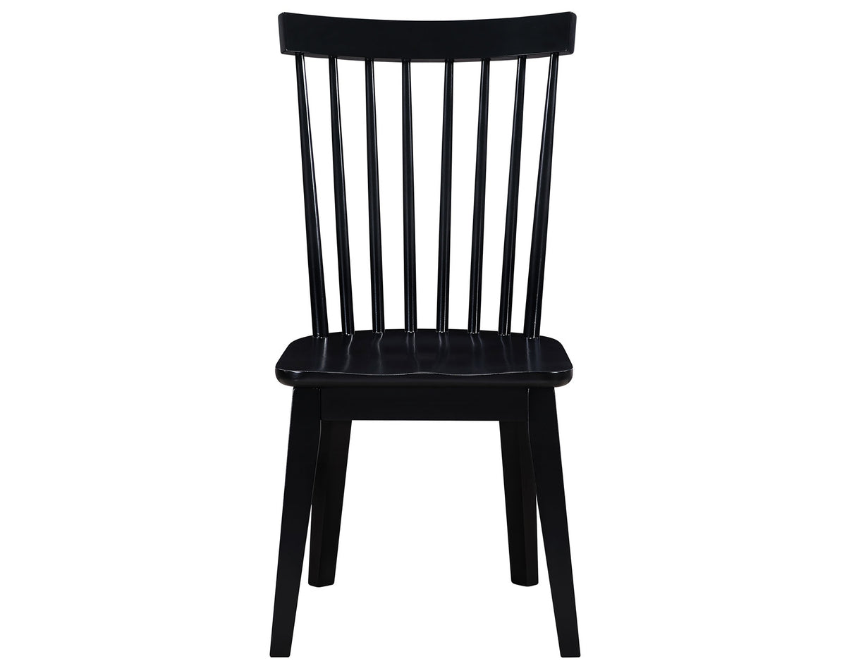 Vaughn 5-Piece 60-96″ w/2-18 Leaves Dining Set, Coffee & Black Finish from Steve Silver - Luna Furniture