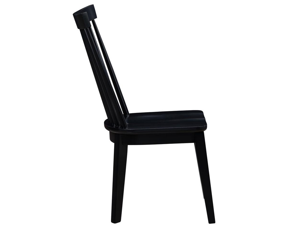 Vaughn 5-Piece 60-96″ w/2-18 Leaves Dining Set, Driftwood & Black Finish from Steve Silver - Luna Furniture