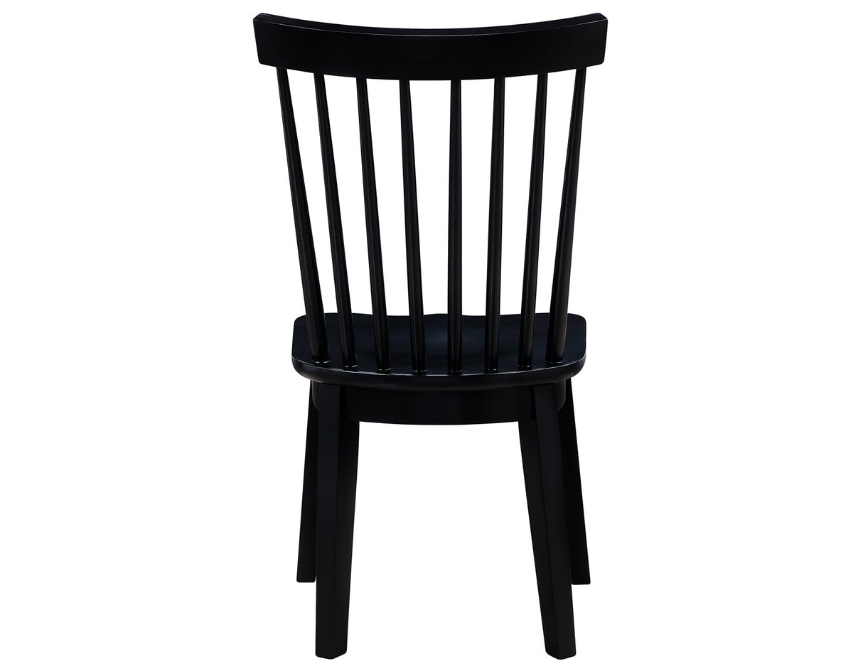 Vaughn 5-Piece 60-96″ w/2-18 Leaves Dining Set, Driftwood & Black Finish from Steve Silver - Luna Furniture