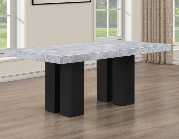 Artemis Black/Gray 70" Marble Top Dining Table