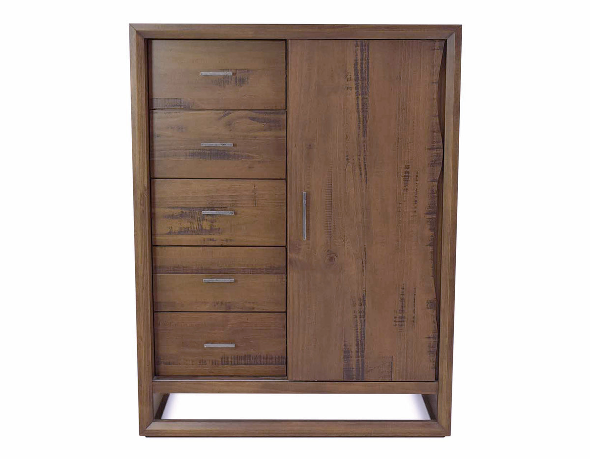 Lofton Distressed Mocha Gentleman's Chest from Steve Silver - Luna Furniture