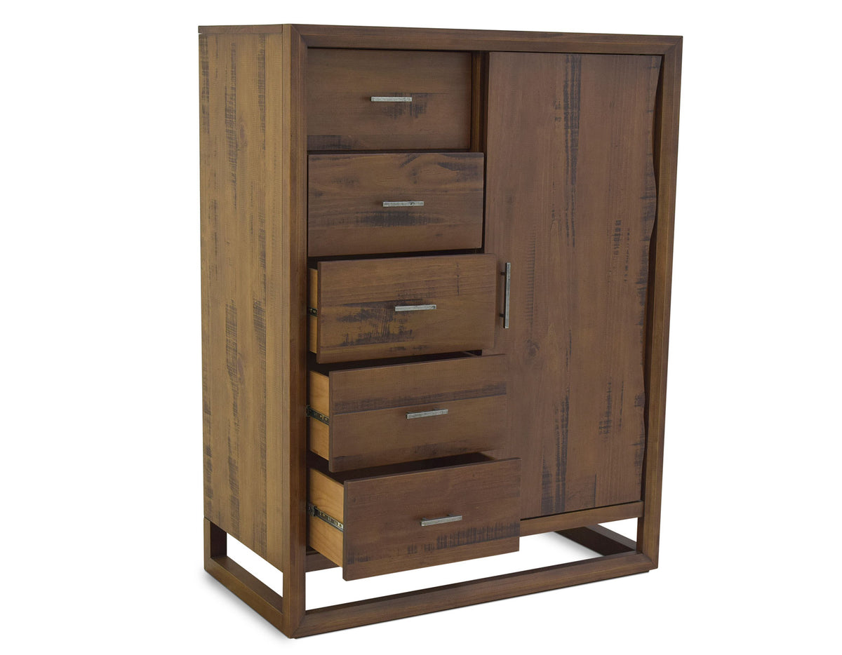 Lofton Distressed Mocha Gentleman's Chest from Steve Silver - Luna Furniture