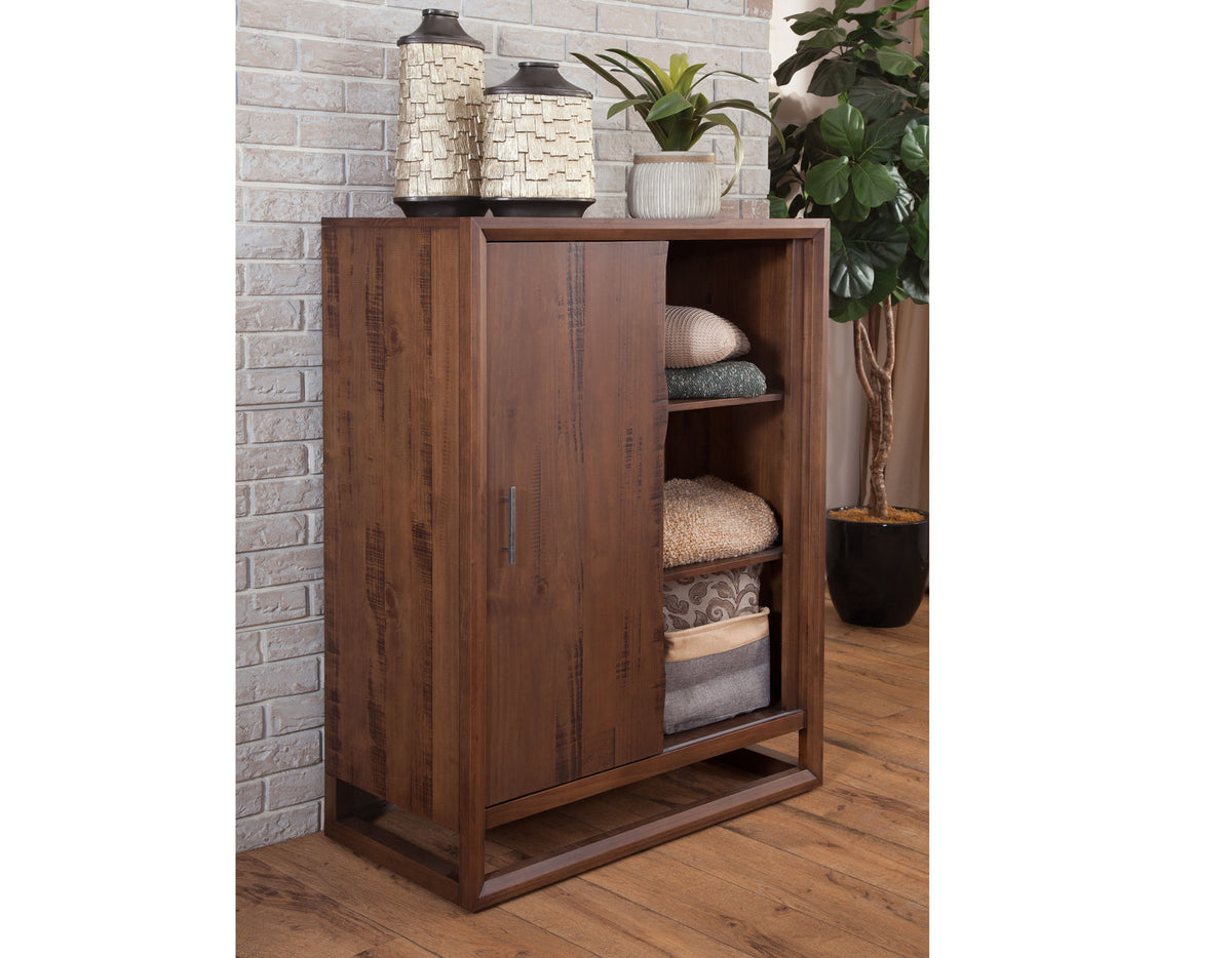 Lofton Distressed Mocha Gentleman's Chest from Steve Silver - Luna Furniture