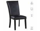 Artemis Black Vegan Leather Cover Side Chair, Set of 2 from Steve Silver - Luna Furniture