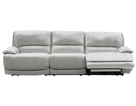 Olsen 3-Piece Dual-Power Reclining Set, Silver – Sofa, Loveseat, Recliner from Steve Silver - Luna Furniture