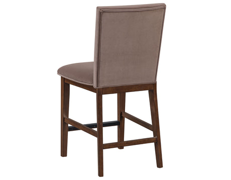 Zen Brown Velvet 24″ Counter Chair, Set of 2 from Steve Silver - Luna Furniture