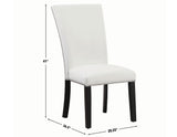Artemis White Vegan Leather Cover Side Chair, Set of 2 from Steve Silver - Luna Furniture