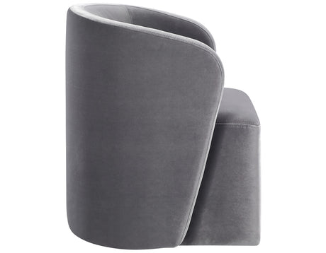 Annie Gray Velvet Barrel Chair with Casters, Set of 2 from Steve Silver - Luna Furniture