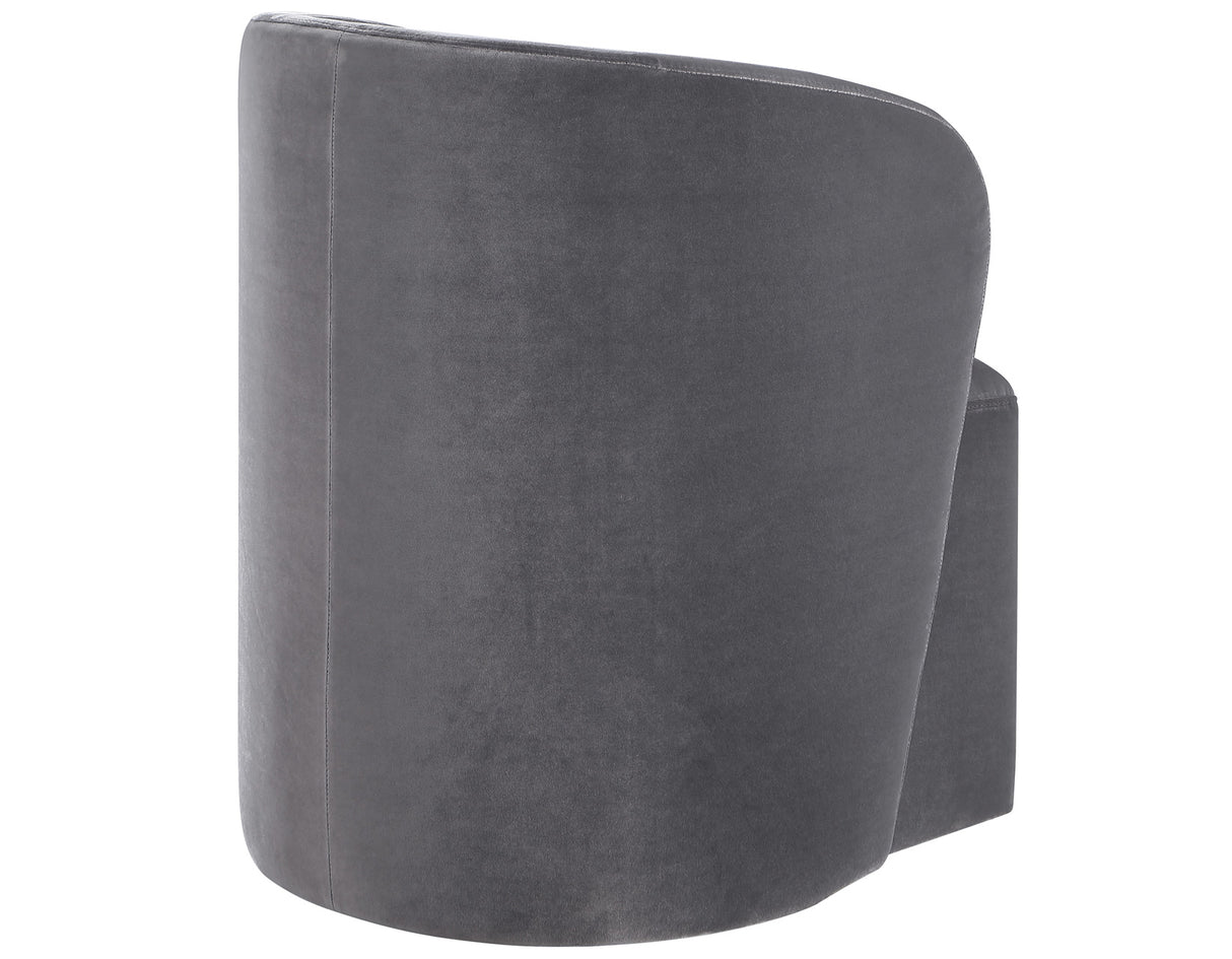 Annie Gray Velvet Barrel Chair with Casters, Set of 2 from Steve Silver - Luna Furniture