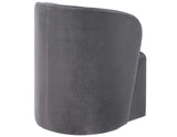 Annie Gray Velvet Barrel Chair with Casters, Set of 2 from Steve Silver - Luna Furniture