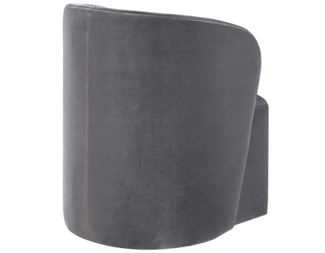 Annie Gray Velvet Barrel Chair with Casters, Set of 2 from Steve Silver - Luna Furniture