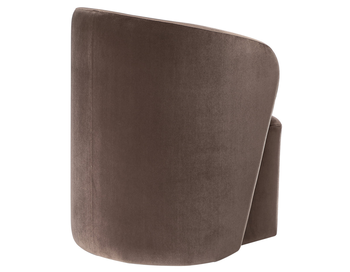 Annie Chocolate Velvet Barrel Chair with Casters, Set of 2 from Steve Silver - Luna Furniture