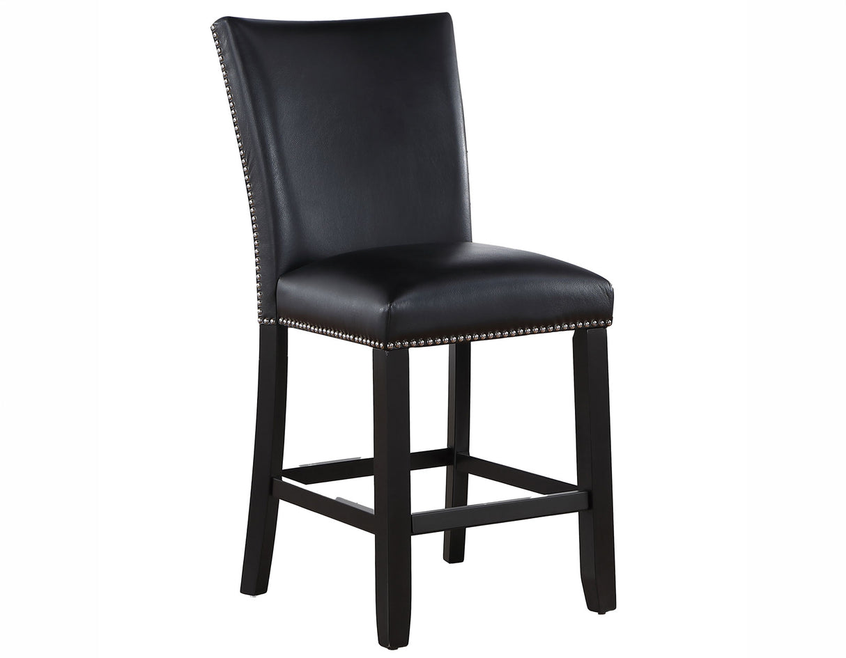 Artemis Black Vegan Leather Counter Height Chair, Set of 2 from Steve Silver - Luna Furniture