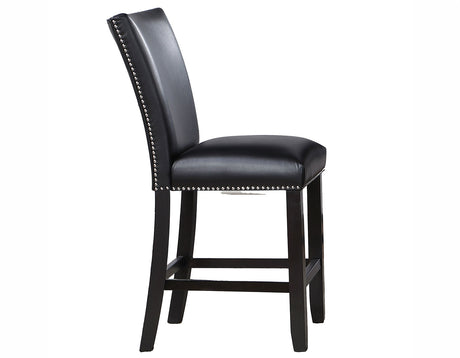 Artemis Black Vegan Leather Counter Height Chair, Set of 2 from Steve Silver - Luna Furniture